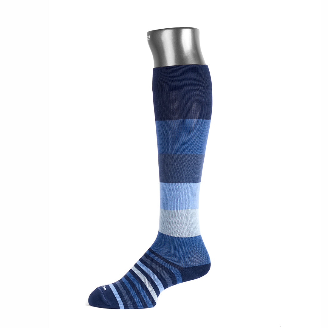 Medias de Compresión Graduada - CMO200 Azul Bloques – Athlon Socks