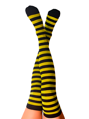 Bucanera rayas colores arriba de la rodilla