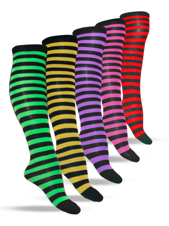 Bucanera rayas colores arriba de la rodilla