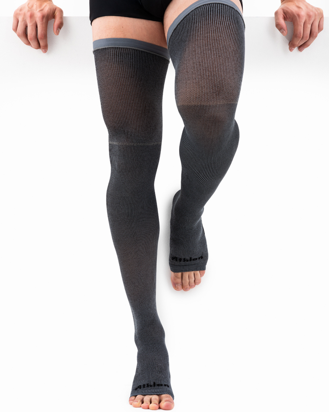 Media  compresion al muslo Gris