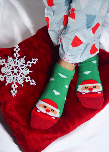 Media de Navidad Tobillera Papá Noel Verde
