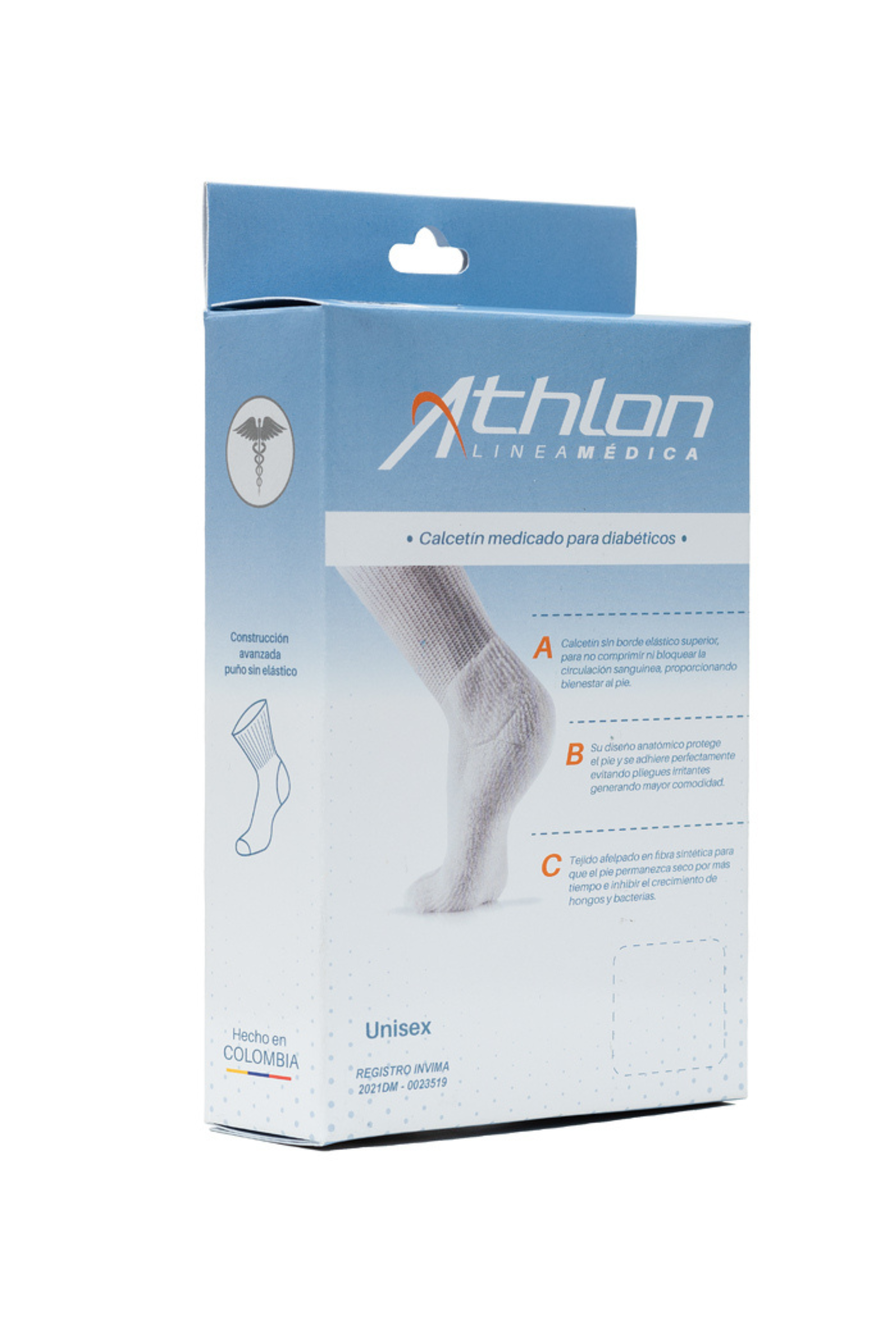 Medias Largas Para Pie Diabético - CE01 Azul